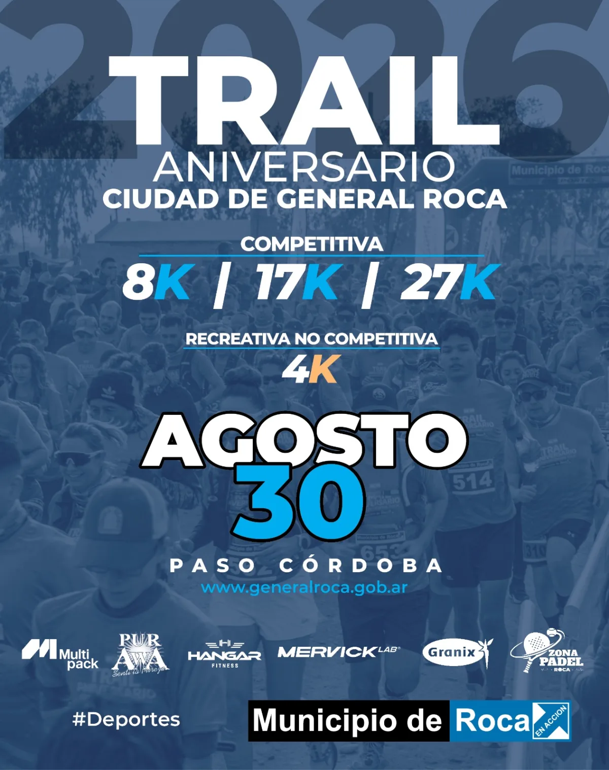 Más de 500 atletas se inscribieron para el Trail Aniversario 2026