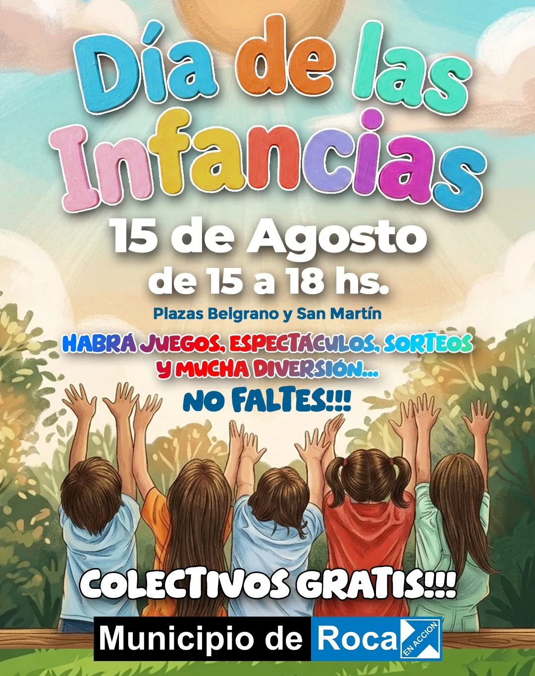 Roca celebrará el Día de las Infancias con actividades gratuitas