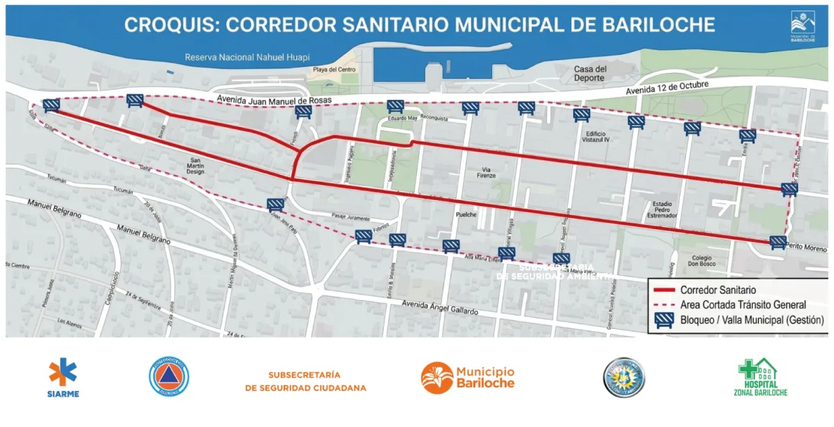 Corte de calles y corredor sanitario para el evento del domingo