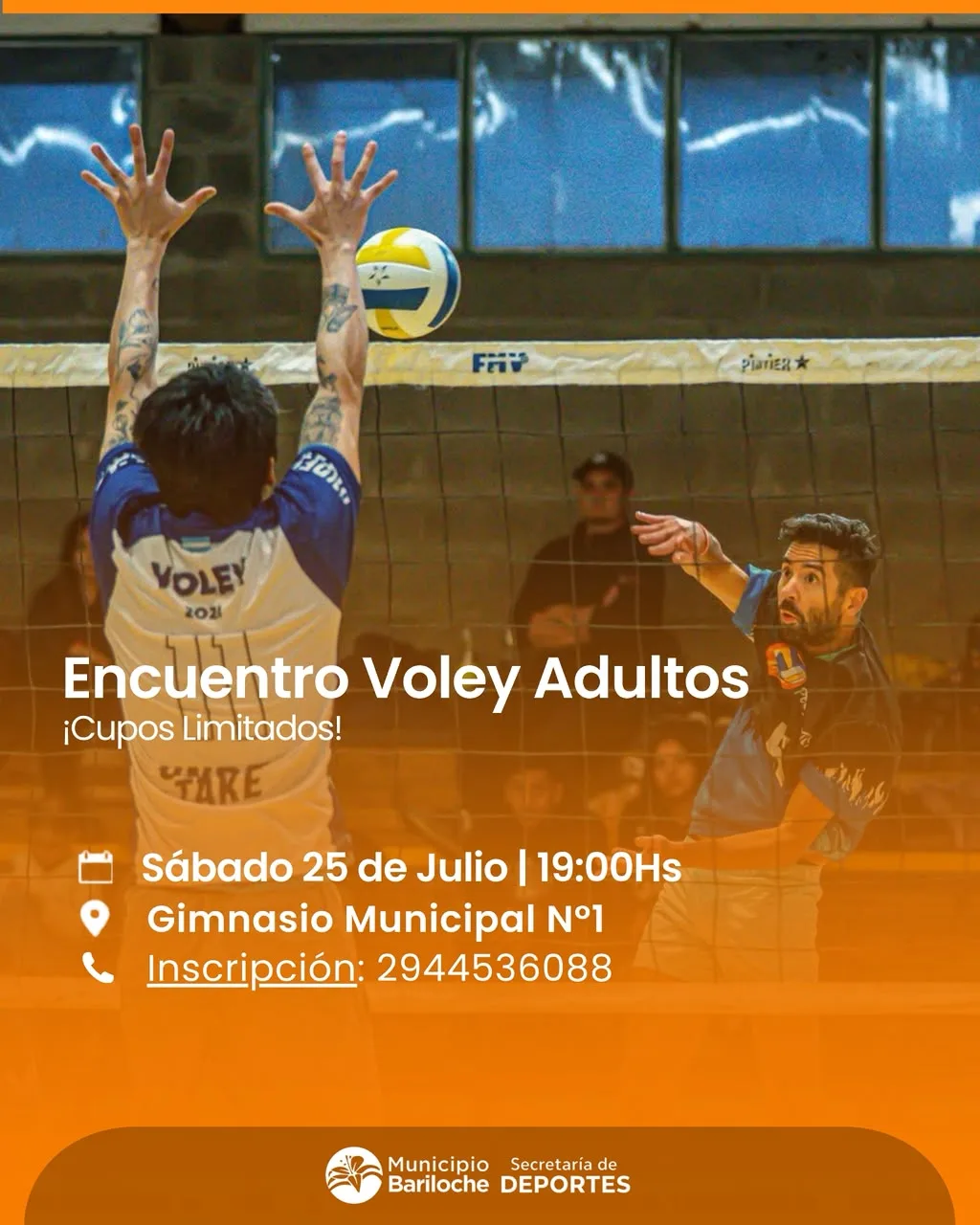 Encuentro de Vóley para Adultos en el Gimnasio Municipal N°1