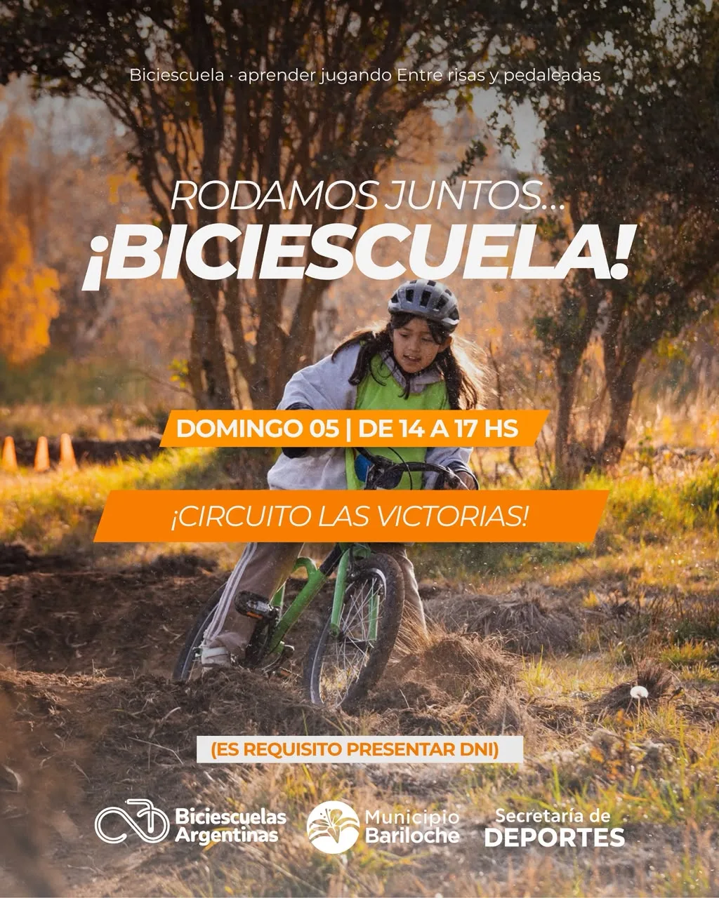 La Biciescuela en Bariloche invita a aprender y disfrutar el 5 de julio