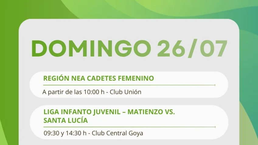 Actividades culturales y deportivas para el domingo en Goya