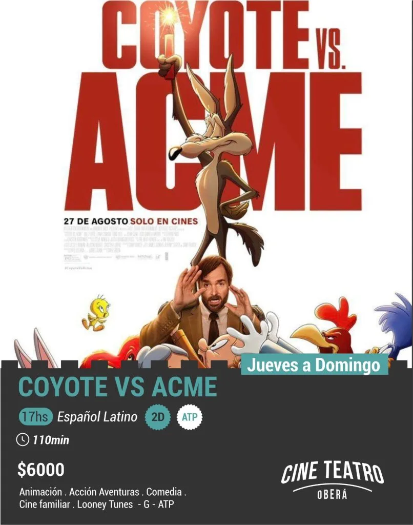 Películas en el Cine Teatro Oberá para disfrutar en familia