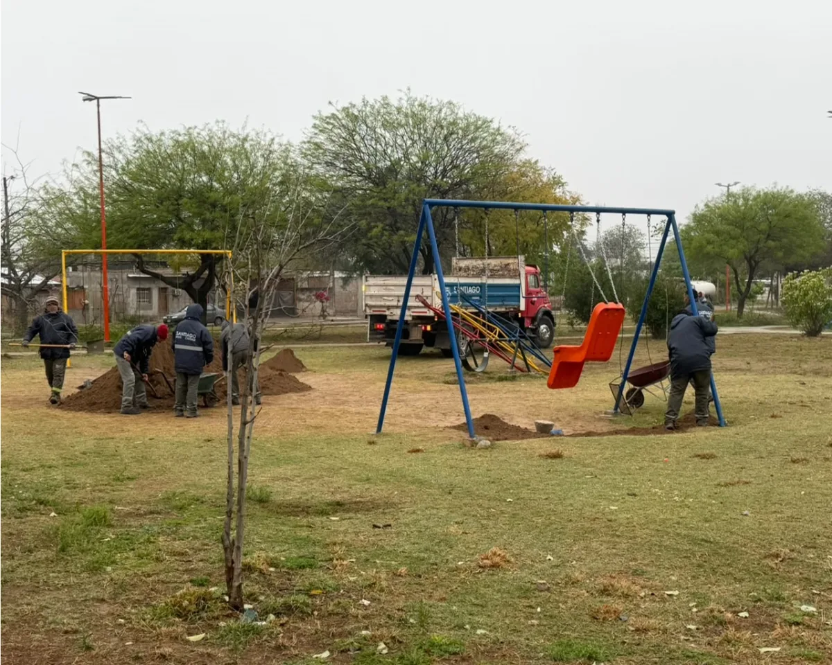 Mejoras en plazas del barrio Borges para familias y vecinos