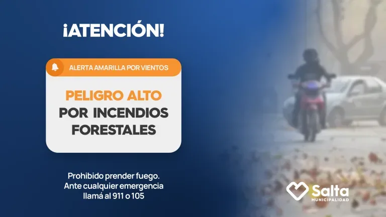 Alerta por incendios forestales en la ciudad