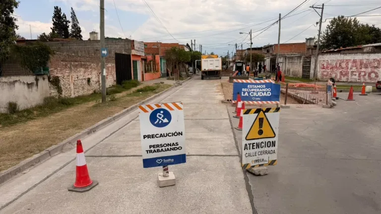 Progreso en obras viales en Villa San José