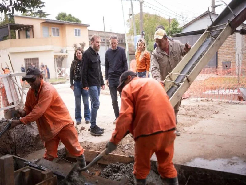 Avanza la obra de desagües en Llavallol para prevenir inundaciones