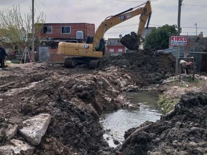 Mejoras en desagües de Lamadrid para evitar inundaciones