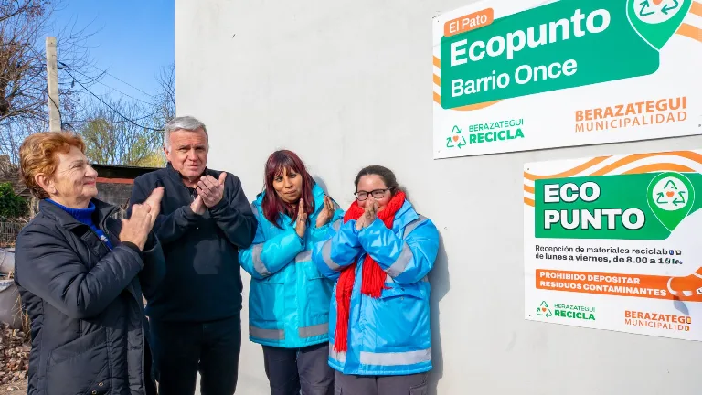 Inauguraron un Ecopunto en el Barrio Once de El Pato