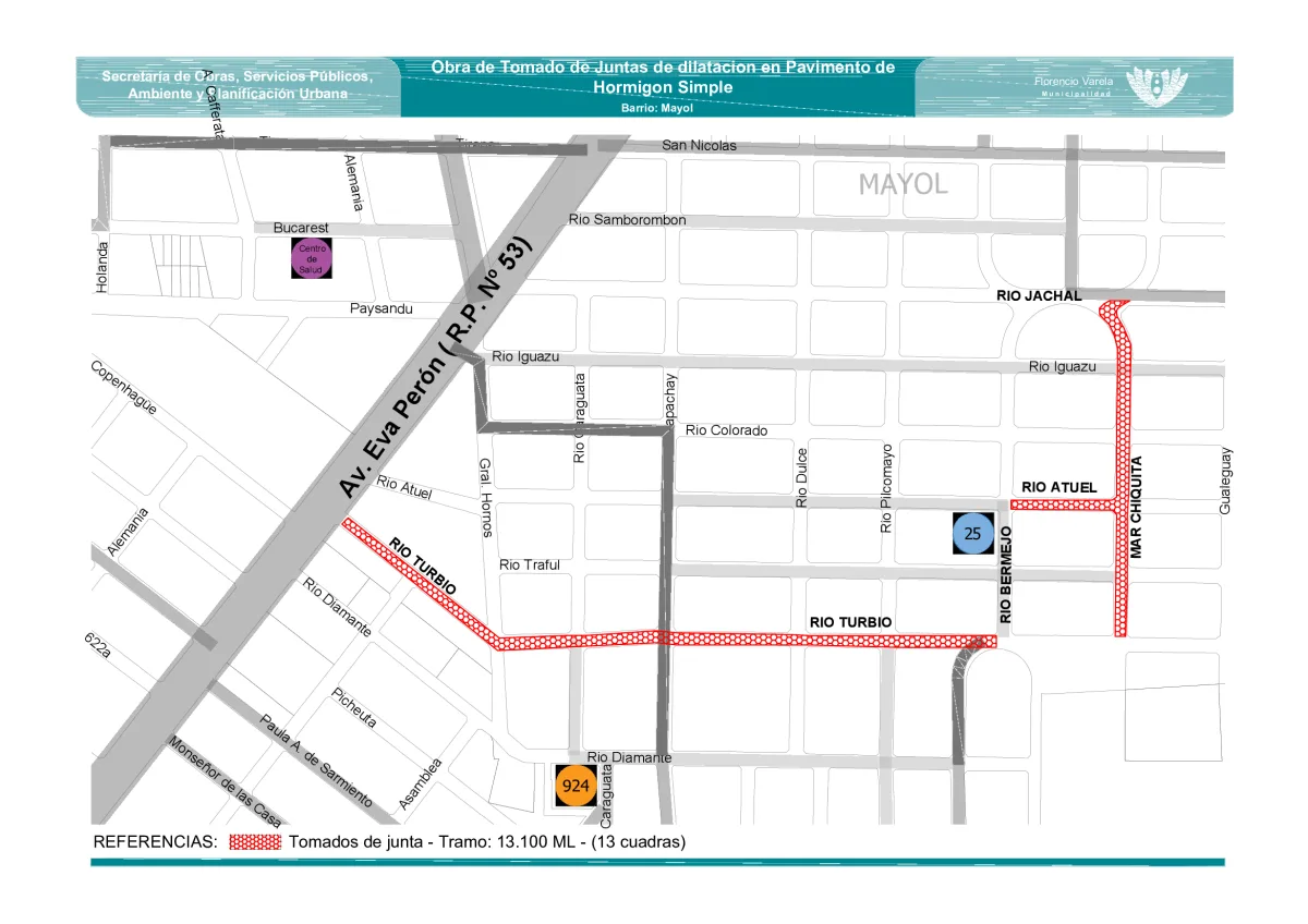 Trabajos de mantenimiento en pavimentos en el barrio Mayol