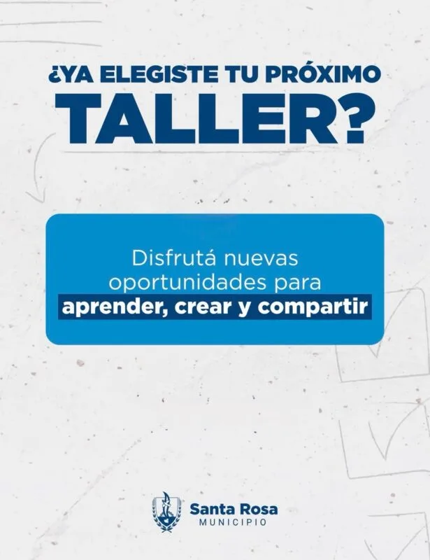 Inscripciones abiertas para talleres culturales gratuitos en Santa Rosa