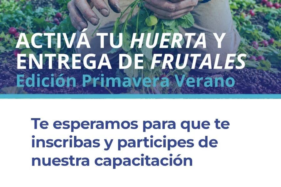 Capacitación sobre huertas con entrega de frutales y semillas