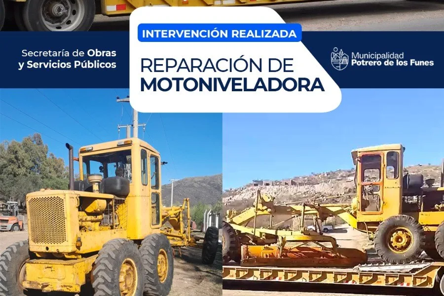 Potrero de los Funes reactivó la motoniveladora municipal