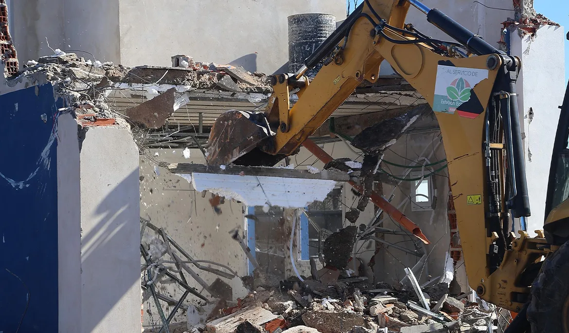 Desmantelaron construcción ilegal en El Jagüel