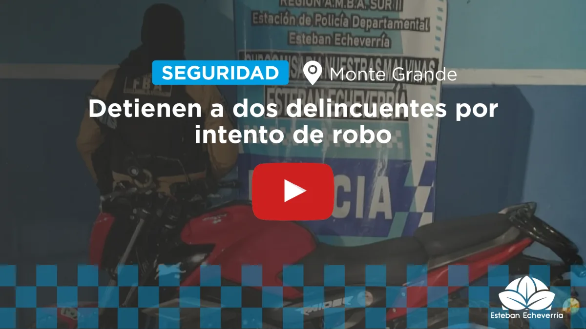 Detenidos dos motochorros tras intento de robo en Monte Grande