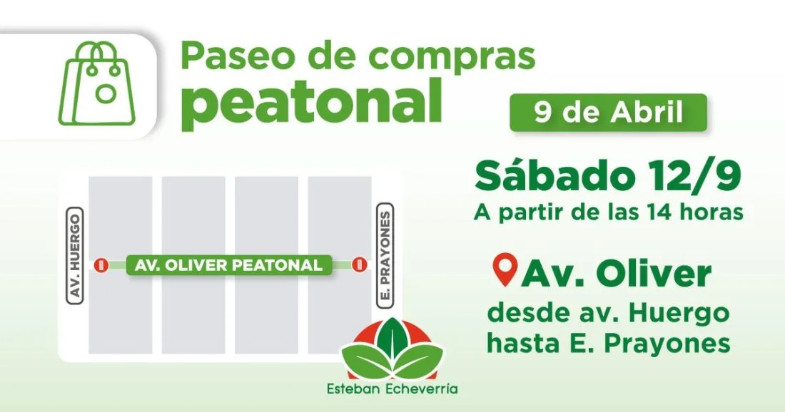 Paseo de compras peatonal en 9 de Abril para reactivar comercios locales