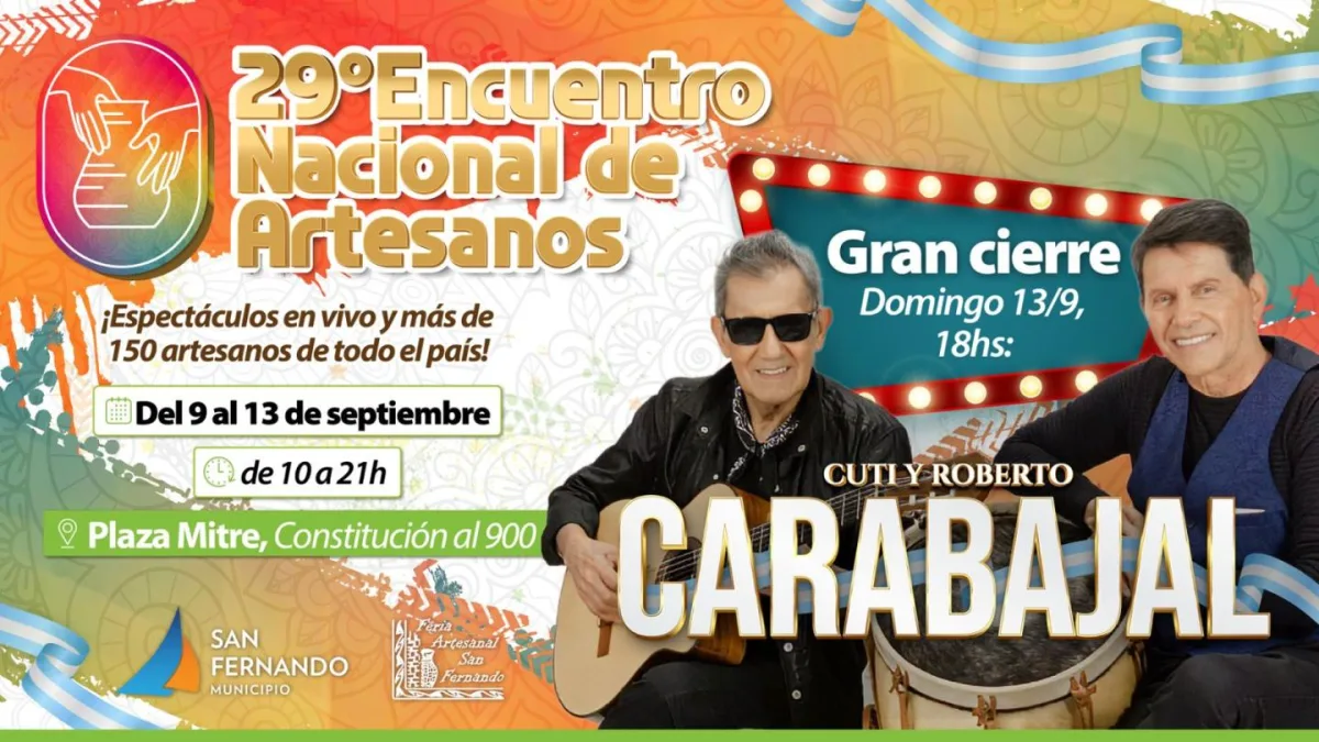 Artesanos y música en la Plaza Mitre de San Fernando
