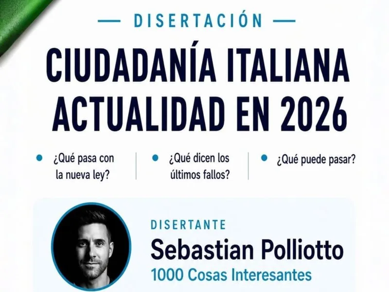Disertación sobre ciudadanía italiana se realizará en Villa María