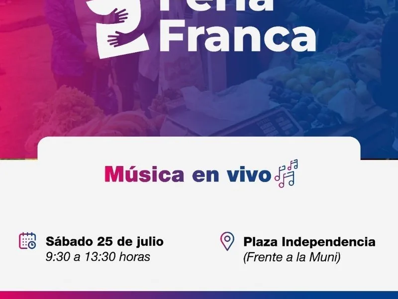 Feria Franca en Plaza Independencia con productos locales y música