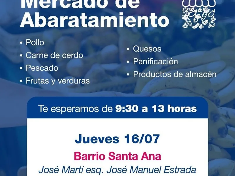 Mercado de Abaratamiento en Santa Ana ofrece productos accesibles