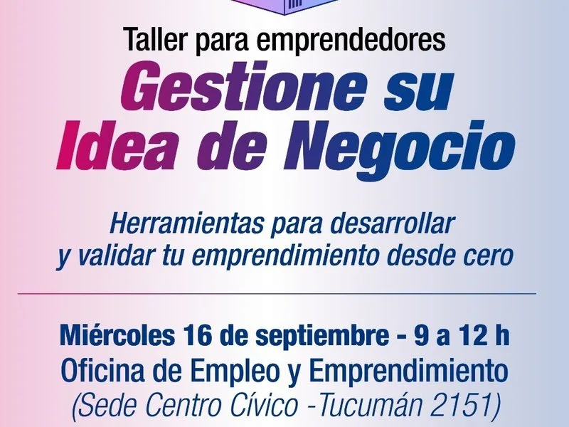 Taller gratuito para emprendedores en Villa María