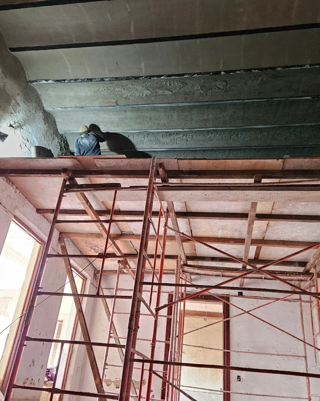 Avances en la restauración de la Casa de la Cultura