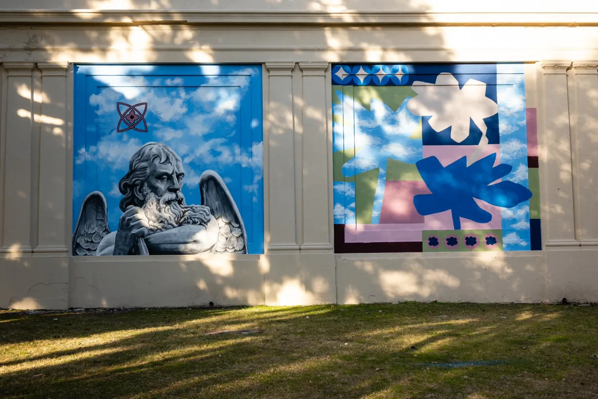 Cementerio El Salvador estrena mural colectivo de artistas rosarinos